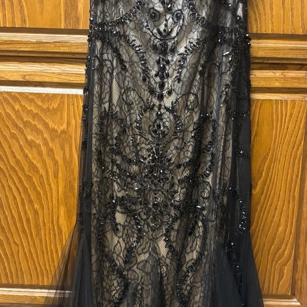 Elegant Black Lace Prom Dress